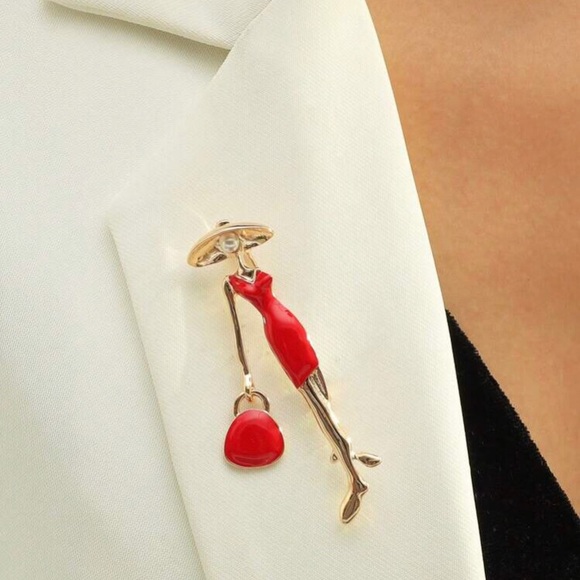 Elegant lady brooch - Picture 2 of 3